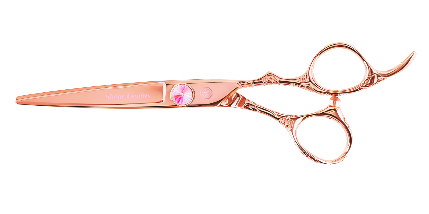 5.5 - 6.6 Rose Tattoo Professional Hairdressing Scissors and 6030 Thinners Bundle