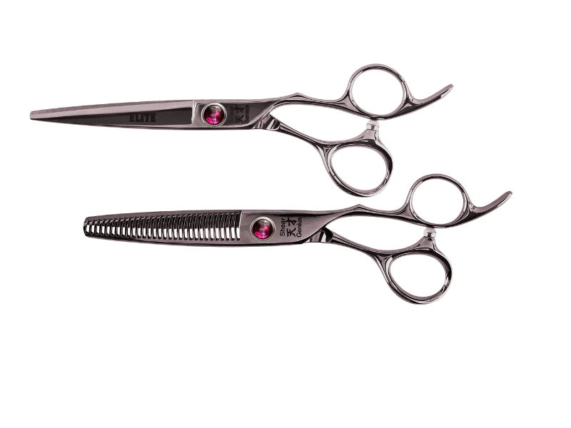 ShearGenius Hairdressing Scissor 5.5 inch / Magenta Elite Professional Hairdressing scissor and Thinner Bundle