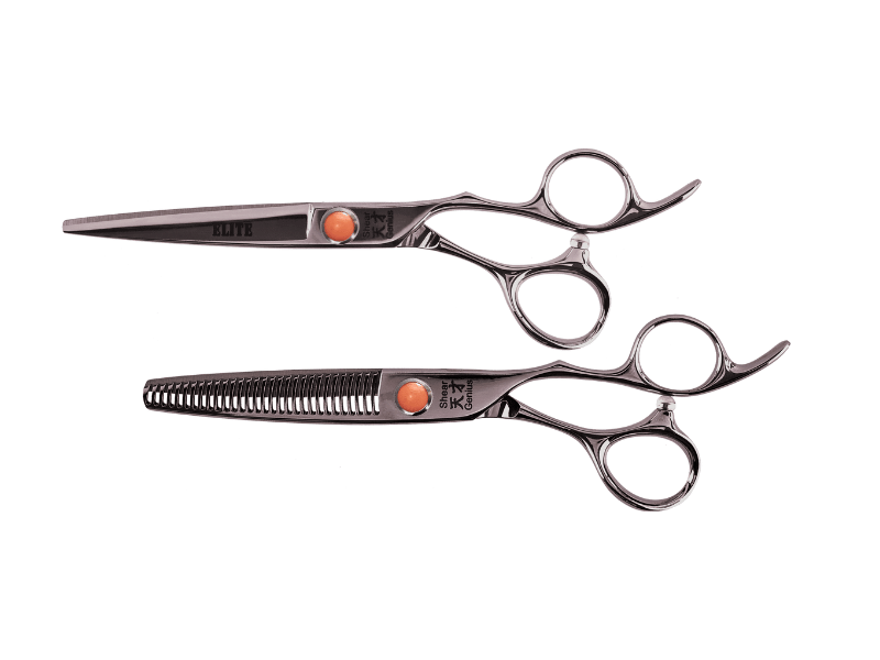 ShearGenius Hairdressing Scissor 5.5 inch / Pink Elite Professional Hairdressing scissor and Thinner Bundle
