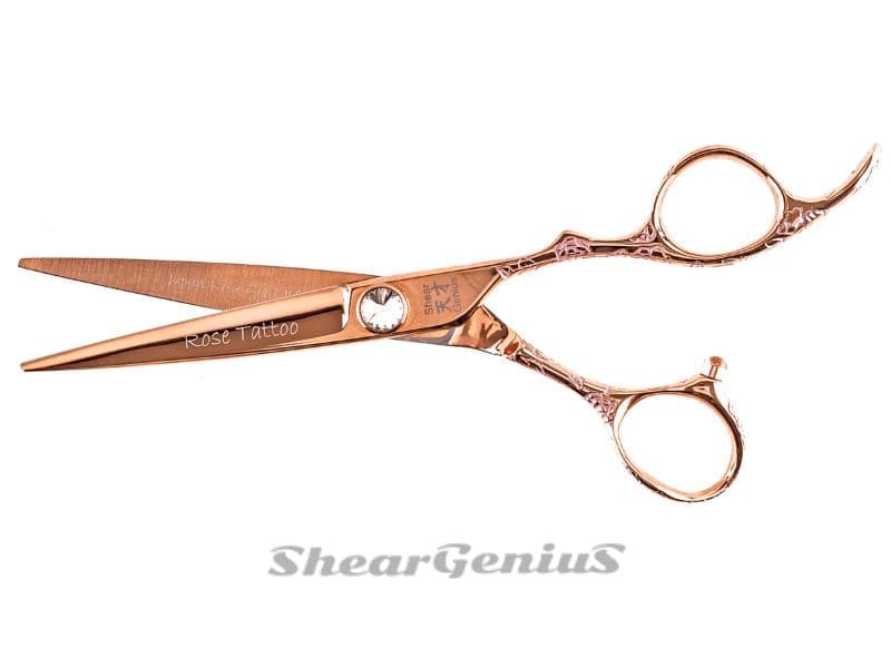 ShearGenius Hairdressing scissor Bundle Rose Tattoo Professional Hairdressing Scissors and Thinners Bundle