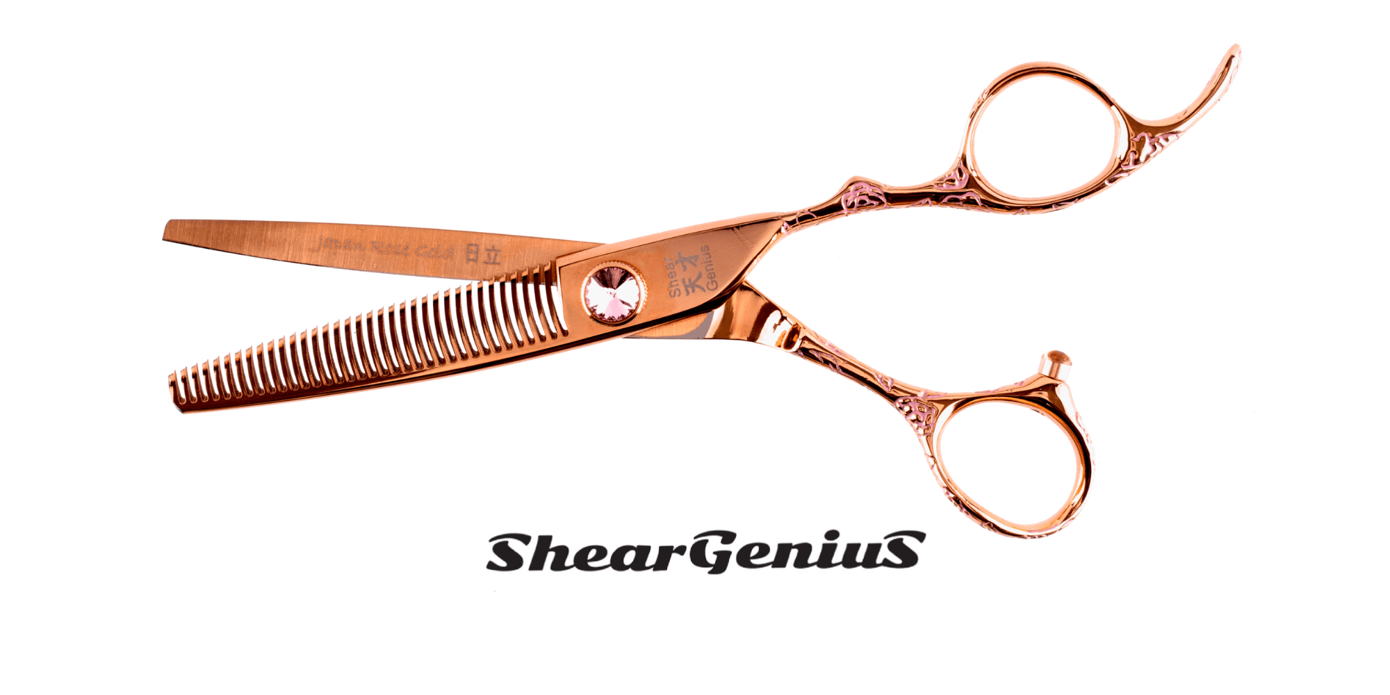 ShearGenius Hairdressing Thinner Pearl Rose Tattoo Professional Hairdressing Thinners
