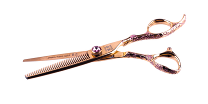 5.5 - 6.6 Rose Tattoo Professional Hairdressing Scissors and 6030 Thinners Bundle