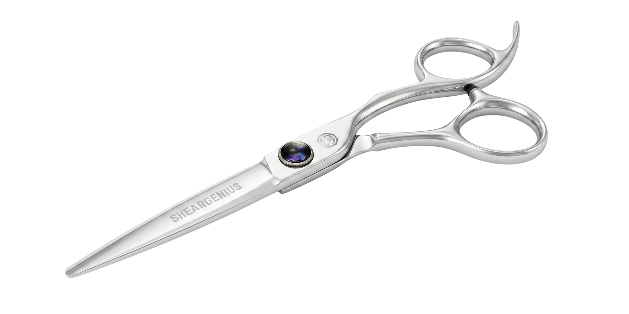 Apex Professional Hairdressing Scissors, diagonal view, by ShearGenius