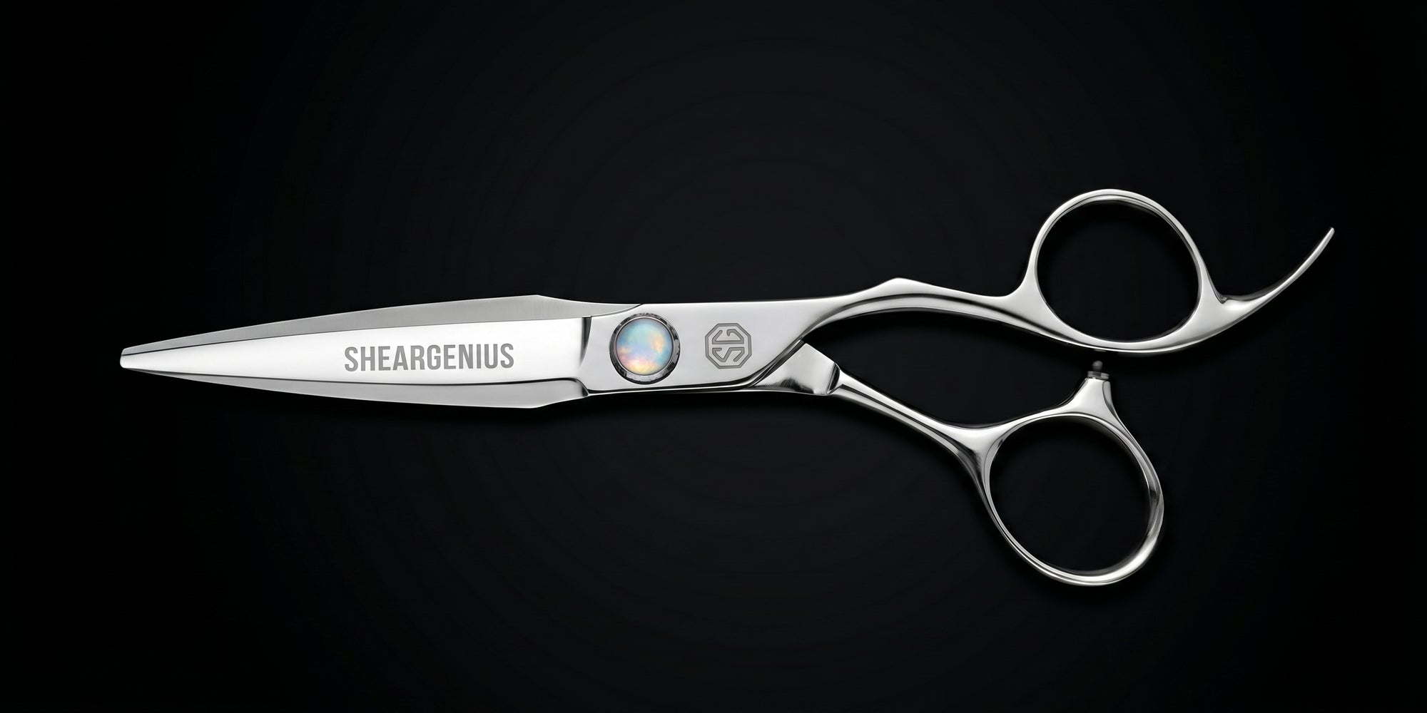 Diamond Professional Hairdressing Scissors - top down flat
