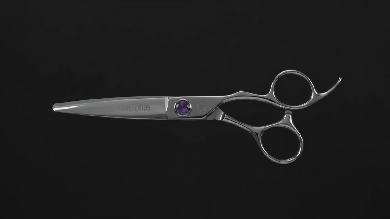 Apex professional hairdressing scissor video, black background