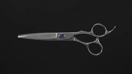 Apex professional hairdressing scissor video, black background