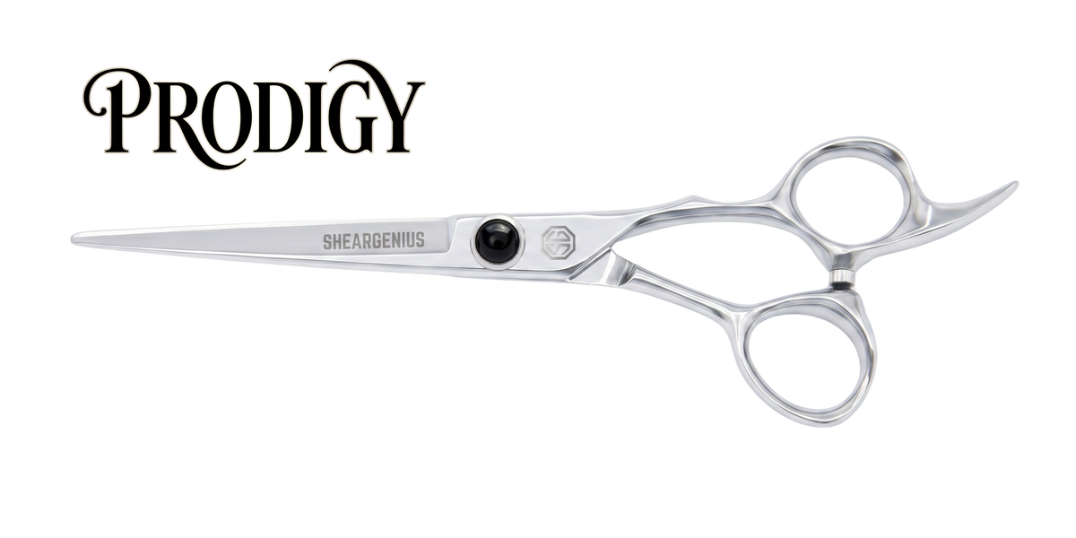 Prodigy hairdressing scissor logo