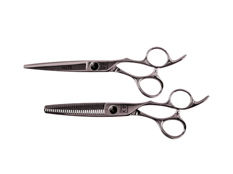 ShearGenius Hairdressing Scissor 5.5 inch / Black Elite Professional Hairdressing scissor and Thinner Bundle