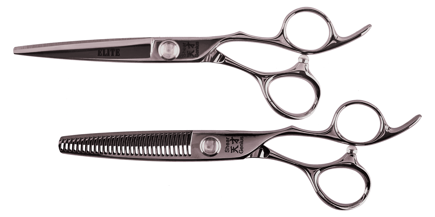 ShearGenius Hairdressing Scissor 5.5 inch / Pearl Elite Professional Hairdressing scissor and Thinner Bundle