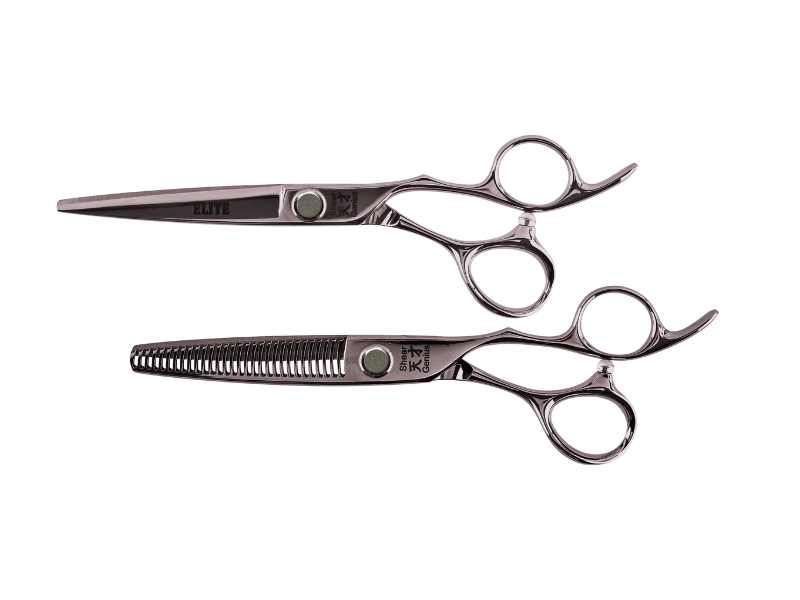 ShearGenius Hairdressing Scissor 5.5 inch / Silver Elite Professional Hairdressing scissor and Thinner Bundle