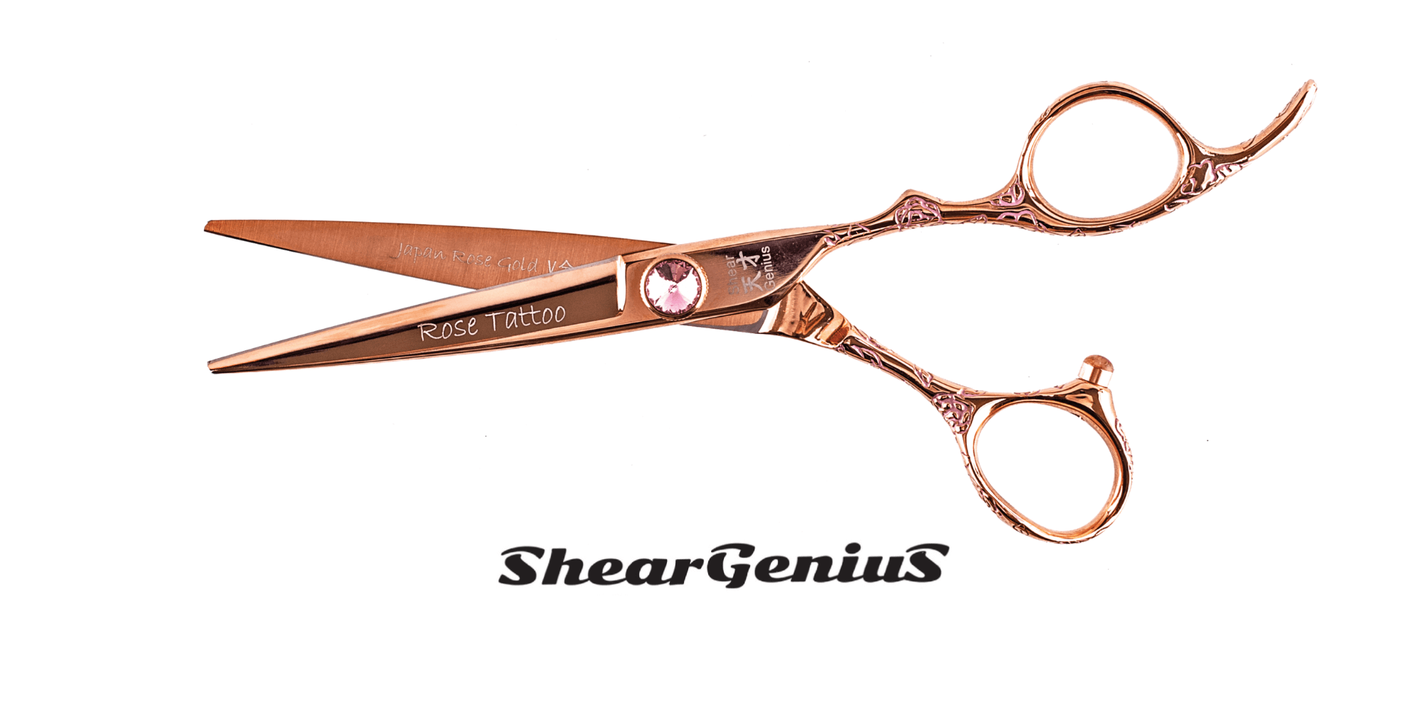 ShearGenius Hairdressing scissor 5.5 / Pink Rose Tattoo Professional Hairdressing Scissors