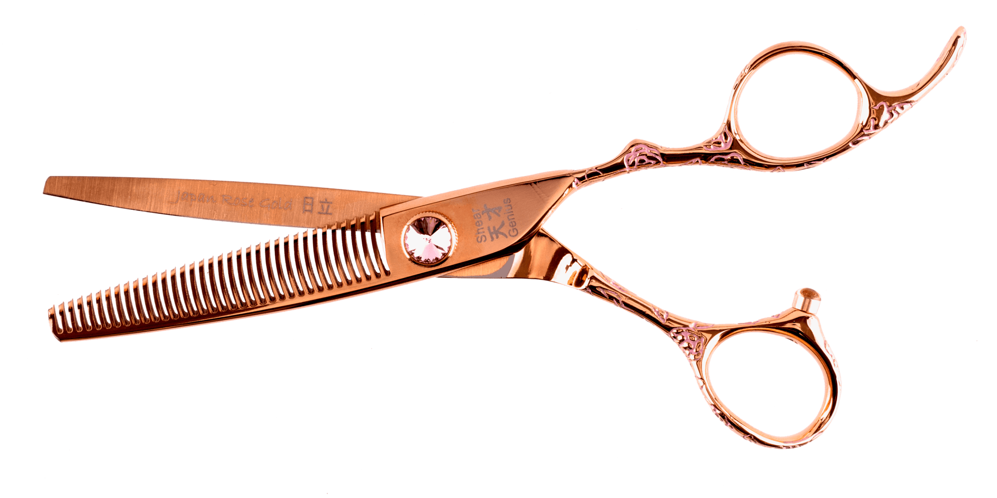 ShearGenius Hairdressing scissor Bundle Rose Tattoo Professional Hairdressing Scissors and Thinners Bundle
