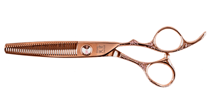ShearGenius Hairdressing scissor Bundle Rose Tattoo Professional Hairdressing Scissors and Thinners Bundle
