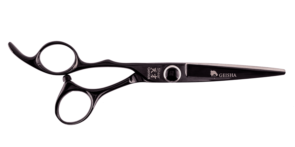 Lighter in weight with smaller finger holes for the ladies with slimmer fingers, Geisha is perfectly balanced for the ultimate all round cutter and comes in 5 inch, {{ product.title | escape }} - High-Quality Professional Hairdressing Scissors