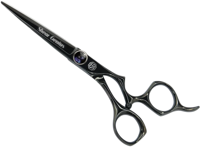 ShearGenius Emperor scissor in black, on sale in the pre-sale